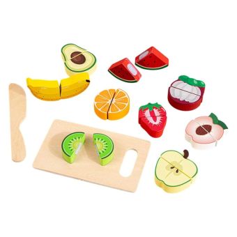 Alimentos con Tablita de Madera Montessori