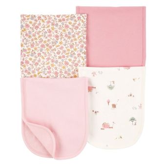 Babero Bebé Niña Pack X4 Algodón Carters