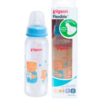 Biberón Boca Estándar Pigeon decorado variados 240ml