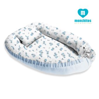 Cuna Nido Colecho Zorritos Celeste - Monchitos