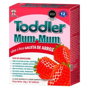 Galleta de Arroz Toddler Mum-Mum Fresa Caja 50 gr