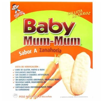 Galletas de Arroz BABY MUM sabor Zanahoria Caja 50g
