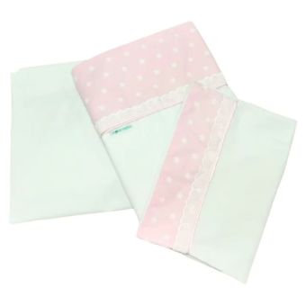Juego de Sábanas para Cama Cuna Estrellas Rosado Maternelle