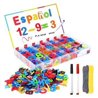 Kit de ABC Letras y Números Magnéticos de 253 pcs