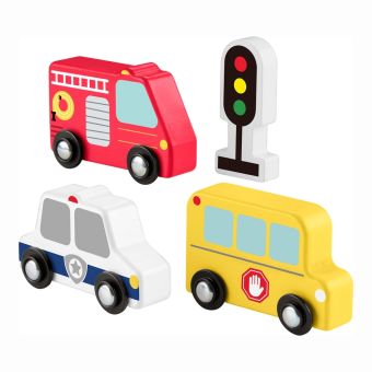 Pack Fisher Price Vehículos Madera X 4 Piezas