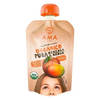 Puré de Manzana y Mango Orgánico AMA TIME Doypack 90g
