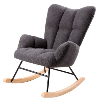 Silla Mecedora Alba Gris Topo