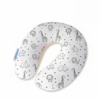 Soporte para Cuello Baby Croissant Plomo Animalitos Monchitos