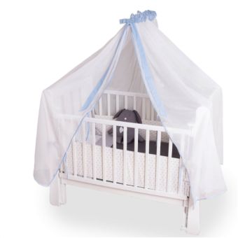 Tul para Cuna Celeste Sin Diseño - Monchitos